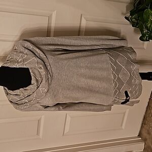 Gray Venus cowl neck long sweater.